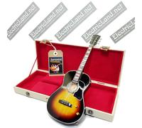 Mini Guitar JOHN LENNON J-160E + hard case box scale 1:4 miniature collectible