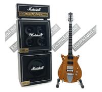 Mini Guitar Malcolm Young ac/dc + Amplifier Amp acdc 1:4 miniature collectible