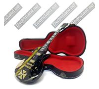 Mini Guitar Metallica hetfield + case shaped box scale 1:4 miniature collectible