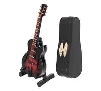 Mini Guitar Model Decorative Ornament, Exquisite Handicraft Musical Instrument Replica, Smooth Surface Fine Detail Hemu Plastic Metal Construction, for Home Office Decoration Gift
