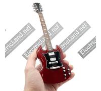 Mini Guitar scale 1:4 AC/DC ANGUS YOUNG red SG miniature rock gadget collectible
