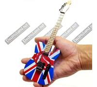 Mini Guitar scale 1:4 Rolling Stones Uk Flag scale model rock miniature gadget