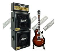 Mini Guitar Slash Les Paul guns + Amplifier Amp scale 1:4 miniature collectible