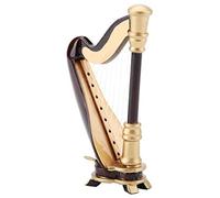 Mini Harp Collectibles Supporto per arpa in legno 4 pollici Modello per arpa piccola Strumento musicale Ornamento Regalo Decorazione per la casa