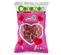Mini Heart Lollipop - Caramella con stick - 200 unità - Lecca-lecca
