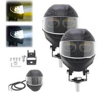Mini Helmet Fog Light,Universal Waterproof Spot Light Helmet-Style Motorcycle Fog Lamp,LED Headlight for Motorcycle & Bike Helmets,Easy Install Auxiliary Lamp for Night Riding Safety (2pcs Black)