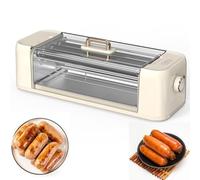 Mini Hot Dog Roller Machine, 500W Household Grilled Sausage Hot dog Maker, Multi-Function Barbecue Hot Dogs, Roast Sausage Machine, Hot Dog Roller Machine for Breakfast Sausages