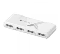 Techly Mini Hub USB Hi Speed 4 Porte Bianco