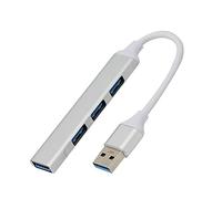 Mini Hub USB, Hub USB 4 in 1 Splitter USB, Hub di Espansione USB 3.0 Portatile in Lega di Alluminio con 1 X USB3.0, 3 X USB2.0 per unità Flash Dischi Rigidi Mobili