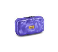 Mini Icon | Borsa a Mano Unisex Design Unico Ammaccato Borsa a Spalla Custodia rigida con Tracolla Removibile e Regolabile Maniglia con Gancio Finitura Lucida Colore Lavanda Tone