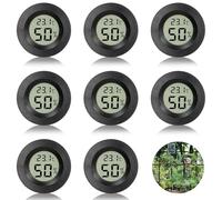 Mini igrometro digitale, 8 mini termometri digitali, ℃/℉ Mini misuratore di umidità interna, tester di temperatura per frigorifero, interno, soggiorno, cantina vino, serra, cameretta dei bambin