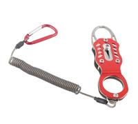 Mini Impugnatura da Pesca, Morsetto da Pesca all'aperto Dal Design Ergonomico, per la Pesca in Mare Selvaggia (rosso vibrante)
