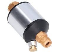 Mini In Line Pneumatic Component 1 / 4in NPT | Aluminum Fluid Condensate Separator for Pneumatic Tools/Compressor Lines/Application Devices | 150 PSI Working Pressure with