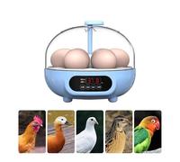 Mini Incubatrice per Uova con Tensione Automatica, Controllo Umidità, Girauova e Ricarica Acqua Automatica, Adatta per Uova di Gallina, Anatra, Quaglia e Pappagallo(4 Eggs)