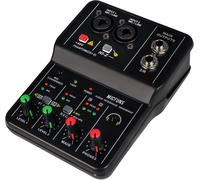 Mini Interfaccia Audio Mixer DJ a 2 Canali Con Alimentazione Phantom Da 48 V, Mi