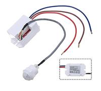 Mini interruttore a 360° da incasso a soffitto PIR con sensore di movimento, campo di rilevamento regolabile fino a 6 m con carico nominale 800 W, IP20 per uso interno, modalità giorno/notte