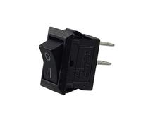 Mini interruttore a bilanciere da incasso, levetta, per dispositivi, 250 V, 3 A, AC/DC, (6 V, 9 V, 12 V, 24 V, 125 V, nero, rettangolare, 9 x 13 mm, 2 poli, on/off