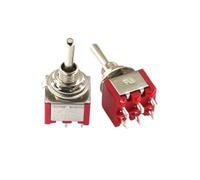 Mini interruttore a levetta a 3 posizioni e 6 pin MTS-223, interruttore di alimentazione a doppio ripristino, interruttore a levetta con ritorno automatico, CA 250 V 2 A/CA 5 A 120 V, 10 pezzi