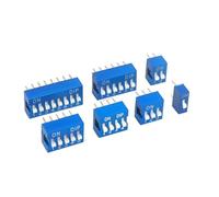 Mini interruttore a levetta a pulsante, Modulo interruttore a scorrimento Interruttore a levetta passo 2,54 mm Confezione assortita multicolore 1-12 PIN(Blue,5PCS-7 PIN)