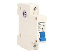 Mini interruttore automatico 1P MCB per montaggio su guida DIN - potere di interruzione 6000 A - 230 V 400 V CA 20 A - custodia in nylon PA66 ignifugo per impianti elettrici a