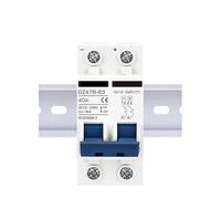 Mini Interruttore Automatico for Batteria DC 12V 24V 48V 72V MCB, Interruttore Pneumatico Di Protezione Positivo E Negativo DC PV(2P DC12-240V,40A)
