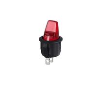 Mini interruttore basculante tondo 2 pezzi 3 poli ON-OFF con illuminazione LED pulsante speciale commutazione apparecchiature elettriche 220V/12V 6/10A(Red 220V)
