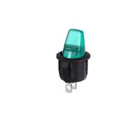 Mini interruttore basculante tondo 2 pezzi 3 poli ON-OFF con illuminazione LED pulsante speciale commutazione apparecchiature elettriche 220V/12V 6/10A(Green 12V)