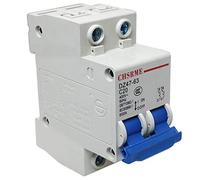Mini interruttore bipolare 20A 230/400V interruttore Proetction a bassa tensione, montaggio su guida DIN, montaggio su guida DIN DZ47-63
