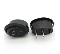 MINI INTERRUTTORE OVALE 25X17mm 6A 250V 2 pin nero on off 0/1 switch bilanciere