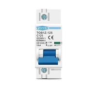 mini interruttori, Interruttore automatico CC 1P 80A-125A 220V/600V MCB curva C for sistema fotovoltaico TOB1Z125(80A)
