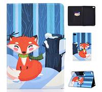 Mini iPad Cases 7.9 pollici Cute Pattern Angoli multipli Stand Cover protettiva con Auto Sleep Wake per iPad mini 5/4/3/2/1-red fox