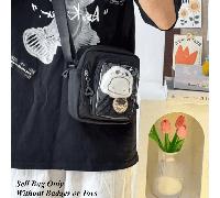 Mini Itabag Borse a tracolla casual coreane da donna con tasche trasparenti, borse a spalla piccole, borse e borse Ita Bag stile Y2K fai-da-te, borse da donna stile strada e giapponese Solo borsa, sen