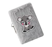 Mini Journal - 4.13in Plush Notebook | Small Pocket Notepad With Keychain For Kids & Girls, Tiny Daily Diary, 100-200 Pages For School Office Travel, Cute Soft Furry Cover, Pink Aesthetic Gift