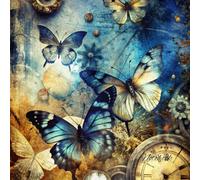 Mini Journal Vintage Butterfly: 7” by 7” 100 Page Notebook