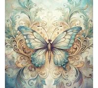 Mini Journal Vintage Butterfly: 7” by 7” 100 Page Notebook