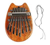 Mini Kalimba 8 Key Thumb Piano Solid Wood Professional SuONO Strumento musicale portatile per principianti per bambini adulti in metallo in mogano con cordino