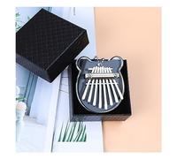 Mini kalimba 8 tastiera per pianoforte squisito mini pollice regalo per pianoforte con catene di cordino portatile ovale a forma di cuore kalimba strumento per bambi A