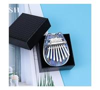 Mini kalimba 8 tastiera per pianoforte squisito mini pollice regalo per pianoforte con catene di cordino portatile ovale a forma di cuore kalimba strumento per bambi S