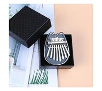 Mini kalimba 8 tastiera per pianoforte squisito mini pollice regalo per pianoforte con catene di cordino portatile ovale a forma di cuore kalimba strumento per bambi Z