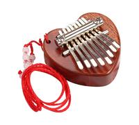 Mini Kalimba a 8 tasti, portatile, in legno, per principianti, adulti, ideale per l'educazione musicale (amore)