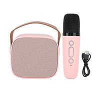 Mini Karaoke con Microfono Wireless, Qualità Audio Stereo HD, Voce Divertente e Variabile, Fino a 5 Ore di Funzionamento, Altoparlante Bluetooth Portatile per Bambini e Adulti(Rosa)