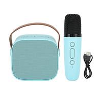 Mini Karaoke con Microfono Wireless, Qualità Audio Stereo HD, Voce Divertente e Variabile, Fino a 5 Ore di Funzionamento, Altoparlante Bluetooth Portatile per Bambini e Adulti(Blu)