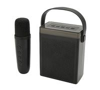 Mini Karaoke Macchina Set BT 5.3 Retro Bluetooth Speaker Home Party Karaoke Altoparlante con Microfono e RGB Light Vintage Decor for Home Portable Conce-Top per Ufficio