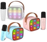 MINI Karaoke Mini Bluetooth con Microfono senza filo Luci Led Adulti e Bambini