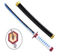 Mini Katana Ornamentale Giyu Tomioka Demon Slayer 45 cm lama bamboo