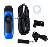 Mini Kazoo Elettrico Portatile da 11 cm con Pickup Set in Resina e Lega di Alluminio per Chitarra Ukulele Violino Pianoforte Blu