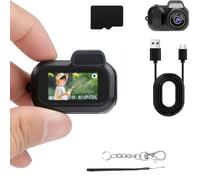 Mini Keychain Camera, World's Smallest 1080P HD Mini Camera, Card Readers, Eight Filters, 100 Mins Battery Life, for Students, Kids (128G)
