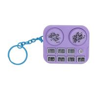 Mini Keychain Colorful luci Dj Disc Player Design Automatic Uso e Purple | Unique Keychain,Abs,80mah,Colorful luce display,Interactive suono Effects,Miniature design,Versatile e Fun