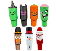 Mini Keychain Container for Lip Balm and Essentials,Portable Tumbler Style Holder for Backpack or Purse (7PCS)