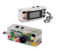 Mini Keychain Digital Camera, Retro Portable Thumb Camera, Keychain Cameras, 1080P HD Tiny Pocket Video Recorder, 130° Wide Angle Small Camcorder for Travel Vlogging (Transparent)